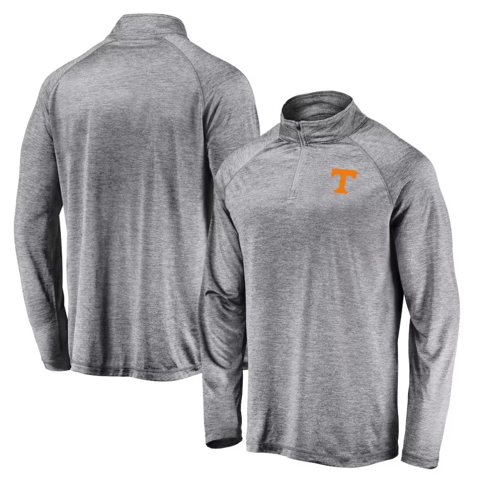Tennessee Volunteers Fanatics Striated Raglan Lightweight Quarter-Zip Top - NWT